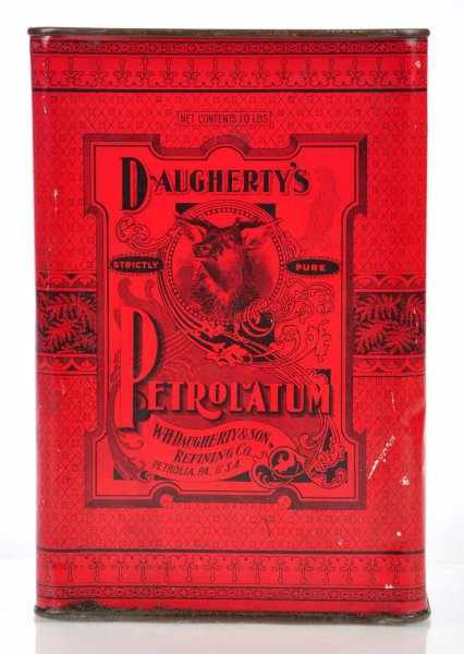 Appraisal: Daugherty s Petrolatum Description Late s American Can -Pound Tin