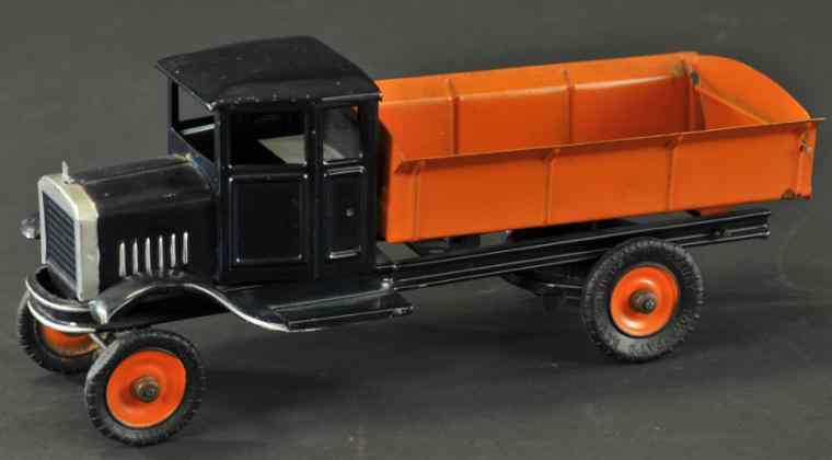 Appraisal: KINGSBURY DUMP TRUCK 's pressed steel blue enclosed cab with