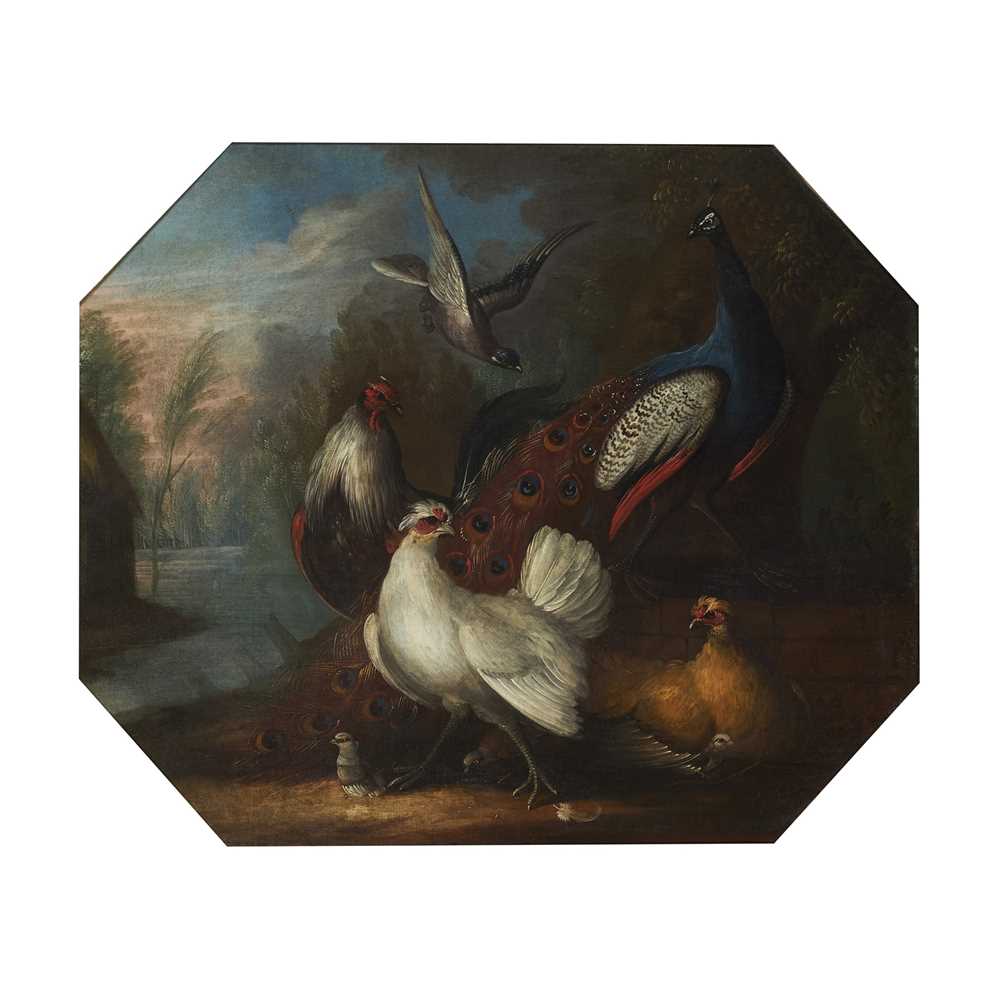 Appraisal: ATTRIBUTED TO MARMADUKE CRADDOCK A CONCERT OF EXOTIC BIRDS BY