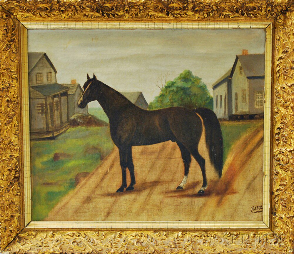 Appraisal: Anglo American School th th Century Portrait of a Horse