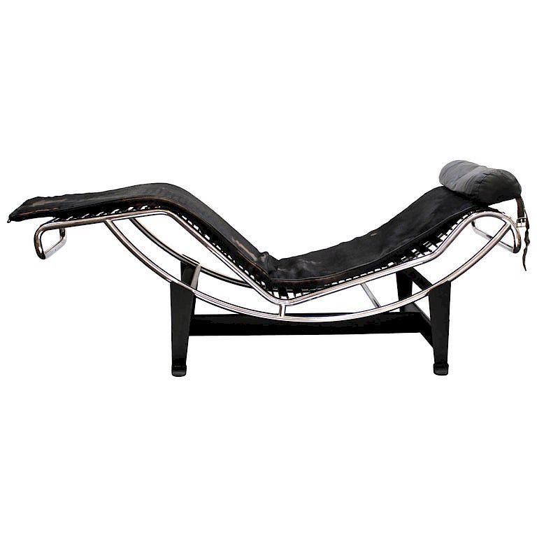 Appraisal: Le Corbusier Modern LC Chaise Lounge Le Corbusier modern LC