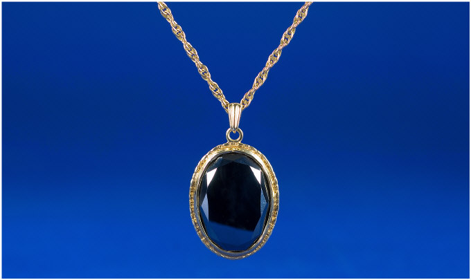 Appraisal: ct Gold Pendant Fully Hallmarked Set With A Large Oval