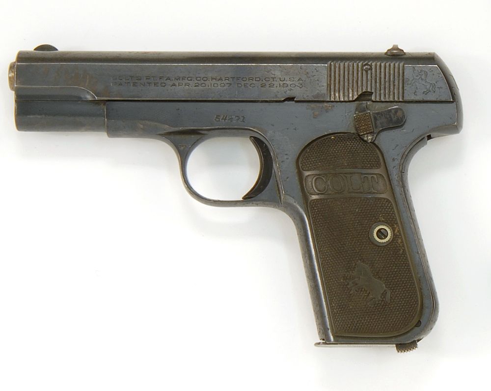 Appraisal: COLT OFFICER'S MODEL SEMIAUTOMATIC PISTOL cal Serial Hard rubber grips