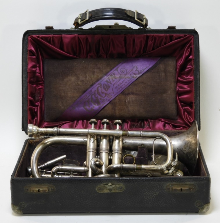 Appraisal: C G CONN LTD ELKHART CORNET DIRECTOR HORN Indiana Serial