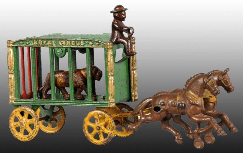 Appraisal: Small Cast Iron Hubley Royal Circus Wagon Toy Description Small