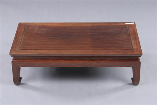 Appraisal: CHINESE WOOD RECTANGULAR LOW TABLE