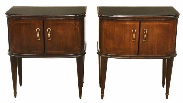 Appraisal: lot of Italian mid-century modern bedside cabinets in the manner