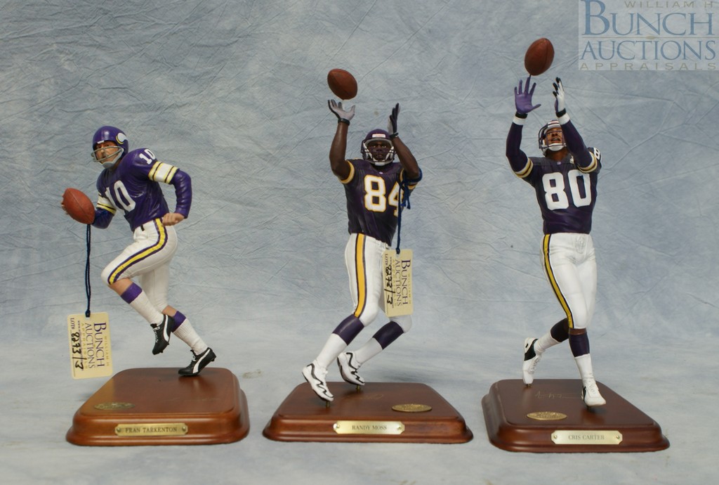 Appraisal: Danbury Mint Minnesota Vikings football figures Fran Tarkenton Randy Moss