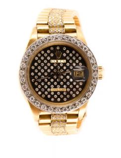 Appraisal: Ladies Rolex DateJust President K Gold Watch A ladies' Rolex