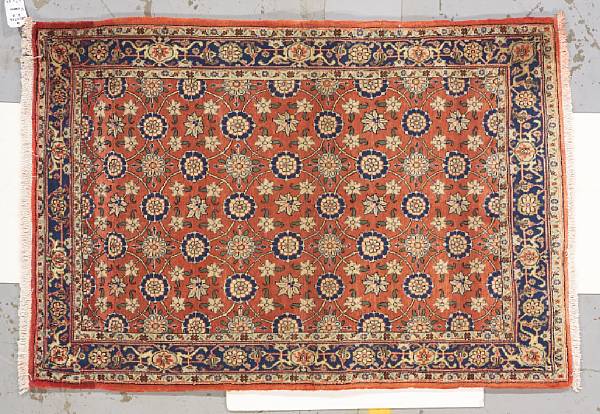 Appraisal: A Veramin rug Central Persia Fourth quarter th Century size