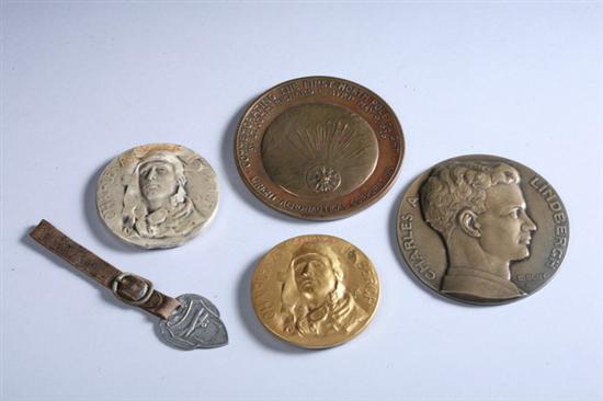 Appraisal: EIGHT CHARLES LINDBERGH COMMEMORATIVE FLIGHT MEDALS With other Charles Lindbergh