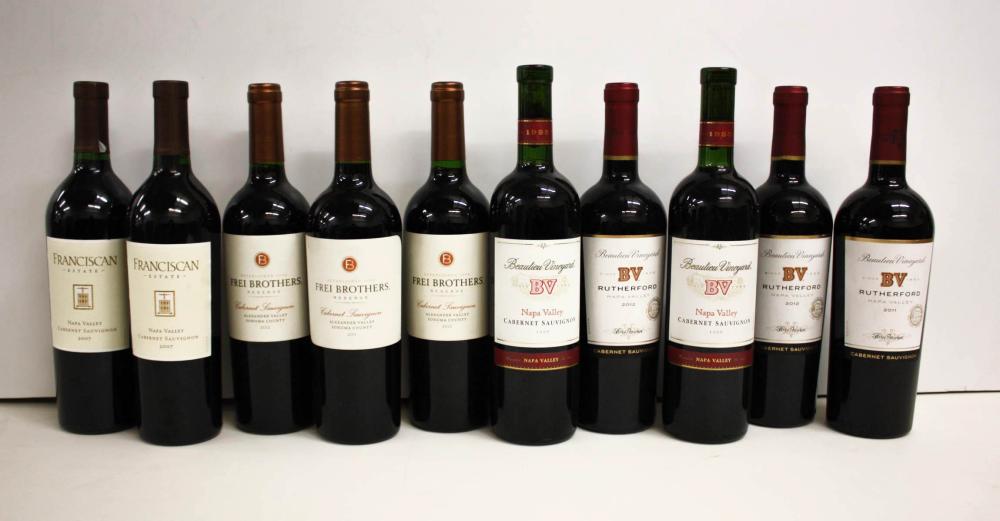 Appraisal: TWENTY BOTTLES OF VINTAGE CALIFORNIA RED WINE Stories Vineyard Bourbon