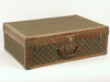 Appraisal: SUITCASE - Vintage Louis Vuitton suitcase with leather re-inforced edges