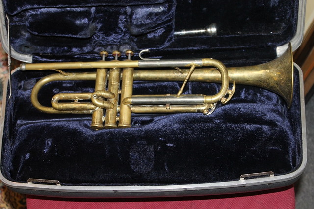 Appraisal: A BRASS TRUMPET unmarked in carrying case