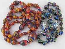 Appraisal: Two necklaces of Venetian glass beads one with graduated multicoloured