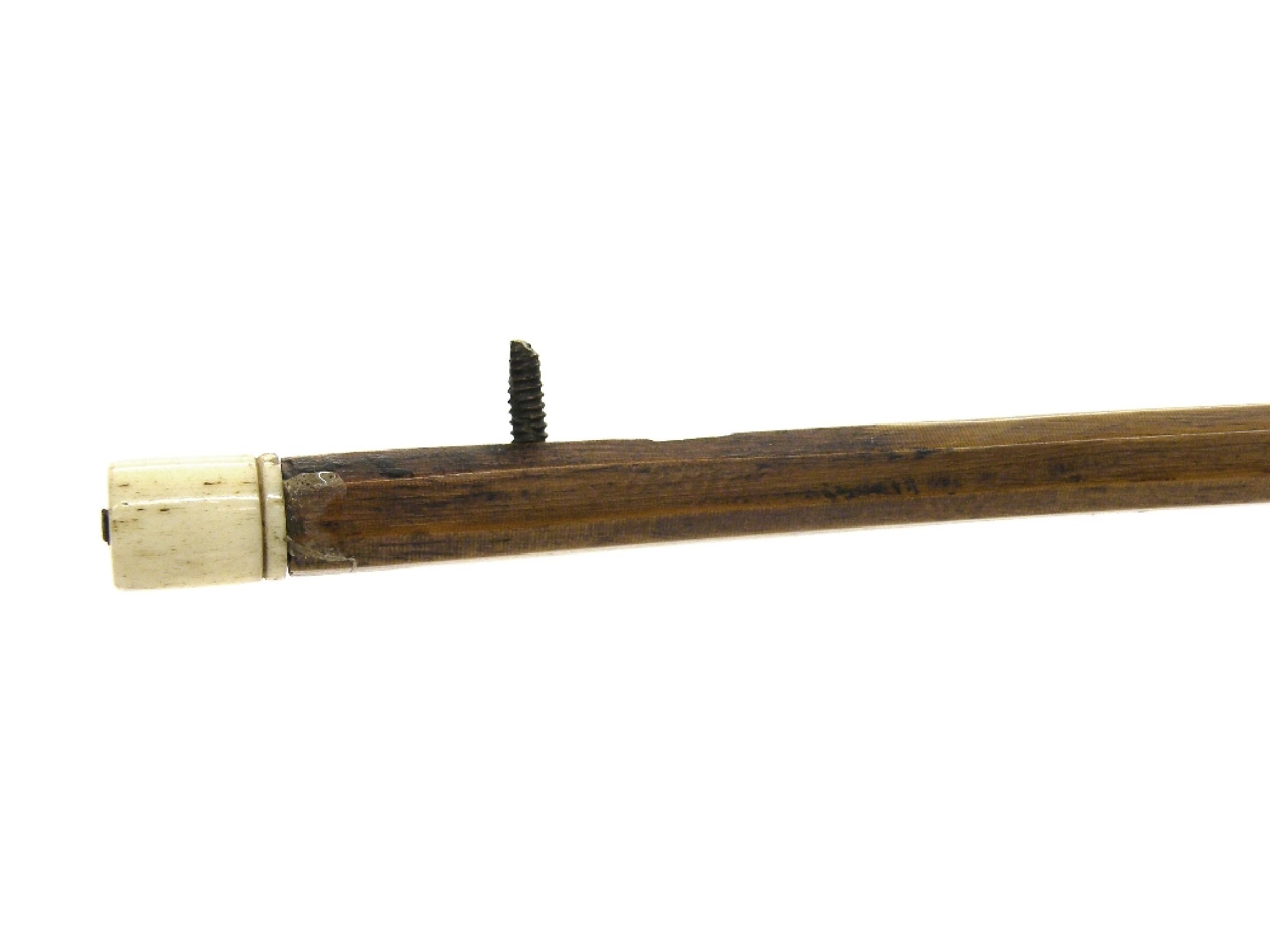 Appraisal: Interesting old violin bow stick with bone adjuster gm