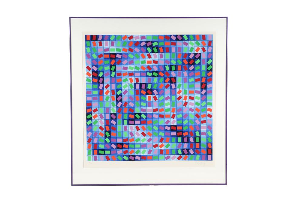 Appraisal: VICTOR VASARELY KASS MC serigraph signed lower right from an