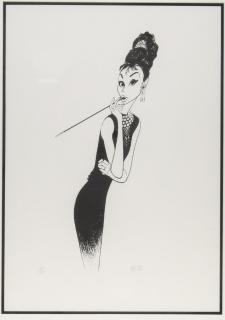 Appraisal: Al Hirschfeld American Caricature of Audrey Hepburn as Holly Golightly