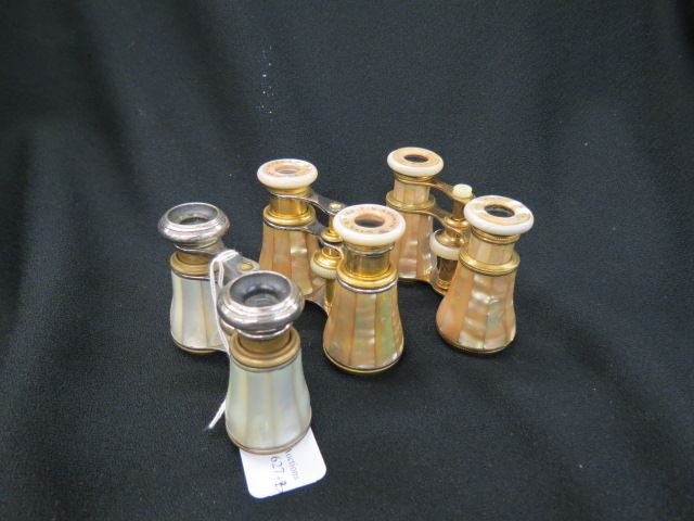 Appraisal: Pair of French Opera Glasses mother of pearl circa