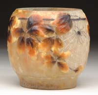 Appraisal: ARGY ROUSSEAU PATE DE VERRE VASE In the Spiders and