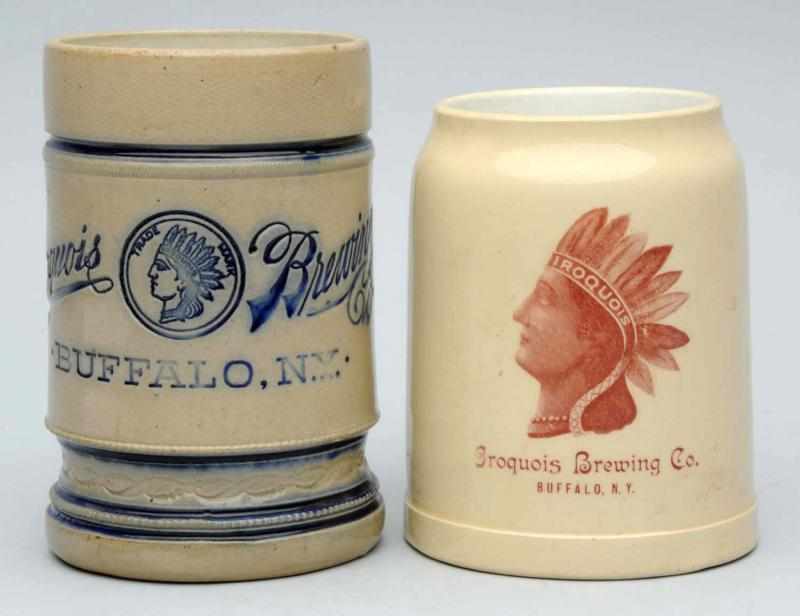 Appraisal: Lot of Iroquois Brewing Company Beer Mugs Stoneware Includes one