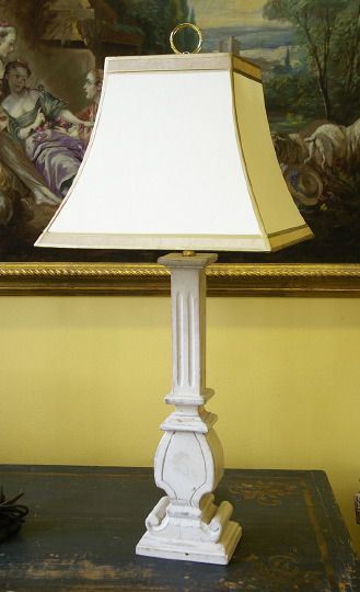 Appraisal: Tall Northern European Provincial Carved and Matte White-Painted Pine Table