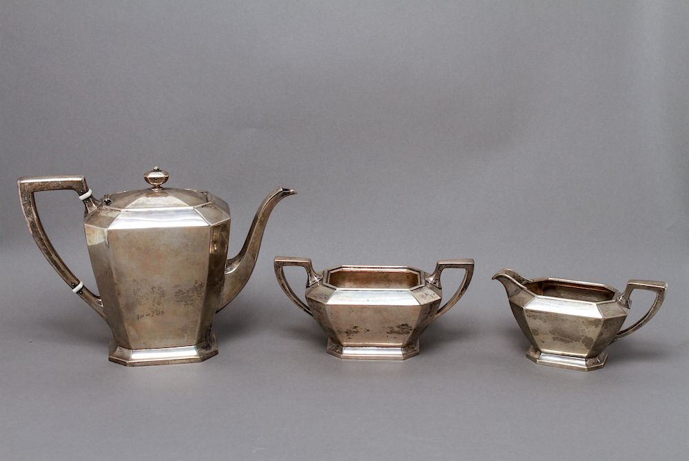 Appraisal: Gorham Sterling Silver Fairfax Tea Service Pcs Gorham sterling silver