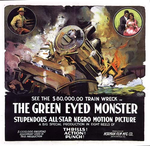 Appraisal: FILM The Green Eyed Monster Six sheet color poster for