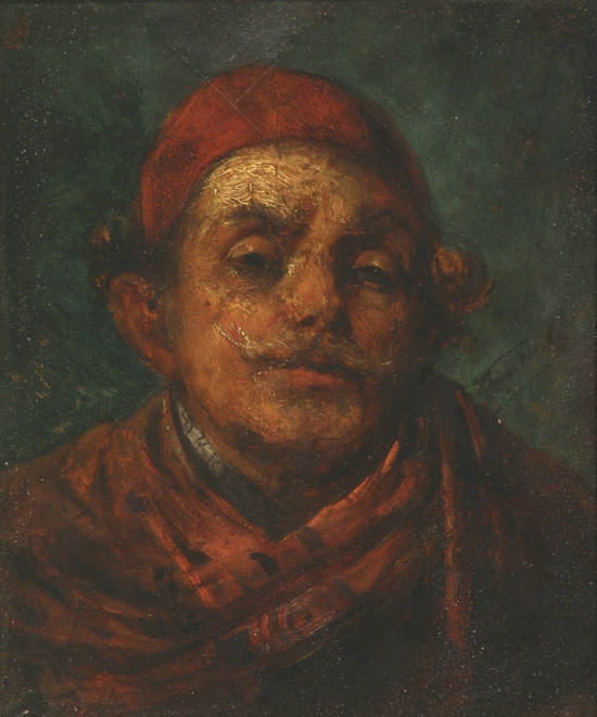 Appraisal: European School th Century Portrait of a North African Man