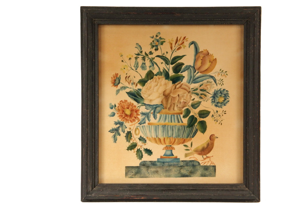 Appraisal: FRAMED THEOREM - th c Theorem of Floral Urn with