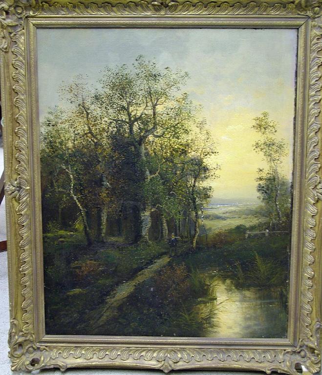 Appraisal: th century Continental School - pair of river landscapes with