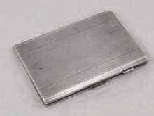 Appraisal: A silver cigarette case hallmarked Birmingham