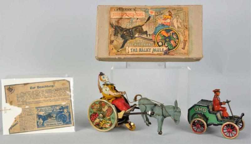 Appraisal: Lot of Tin Litho Lehmann Wind-Up Toys German Includes Balky