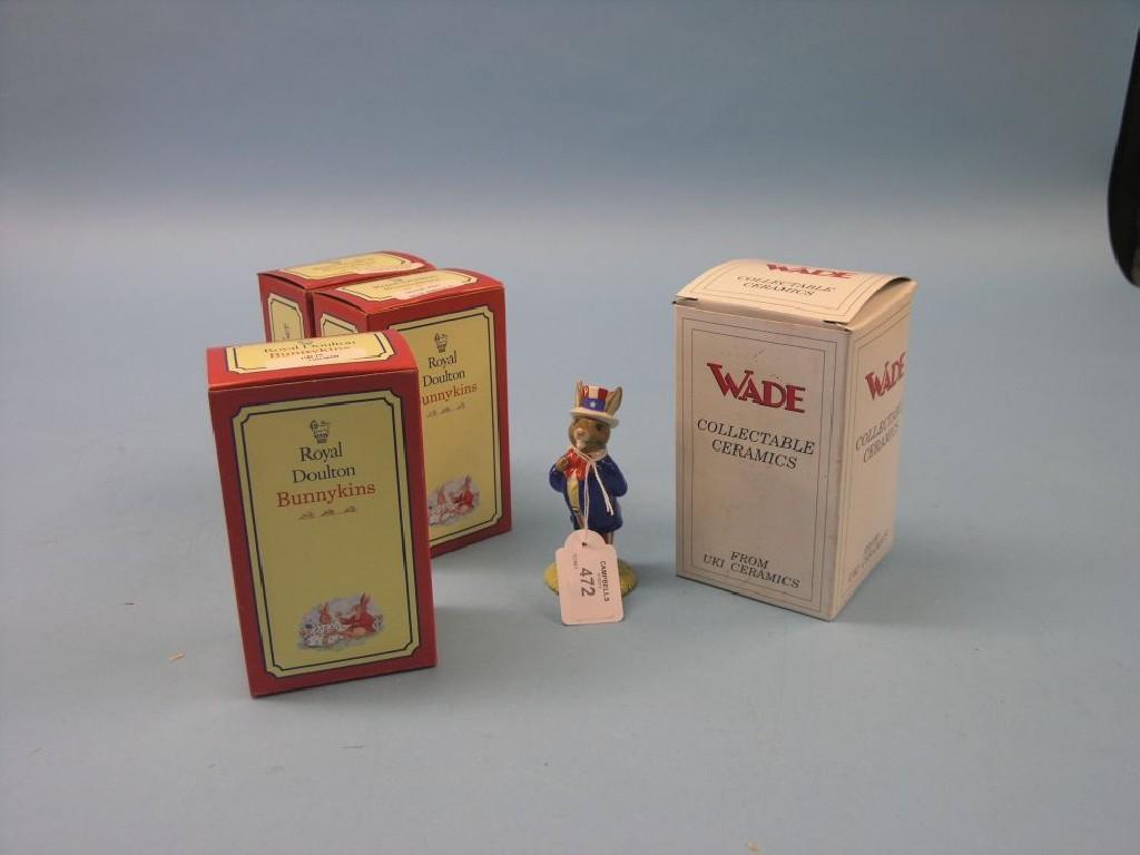 Appraisal: Royal Doulton Bunnykins Fireman Father Bunnykins and Sailor each boxed