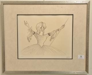 Appraisal: Al Hirschfeld - etching of Beverly Sills signed in pencil