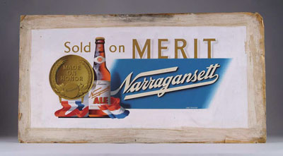 Appraisal: ORIGINAL ARTWORK FOR NARRAGANSETT BEER Illustration on cardboard by Carl