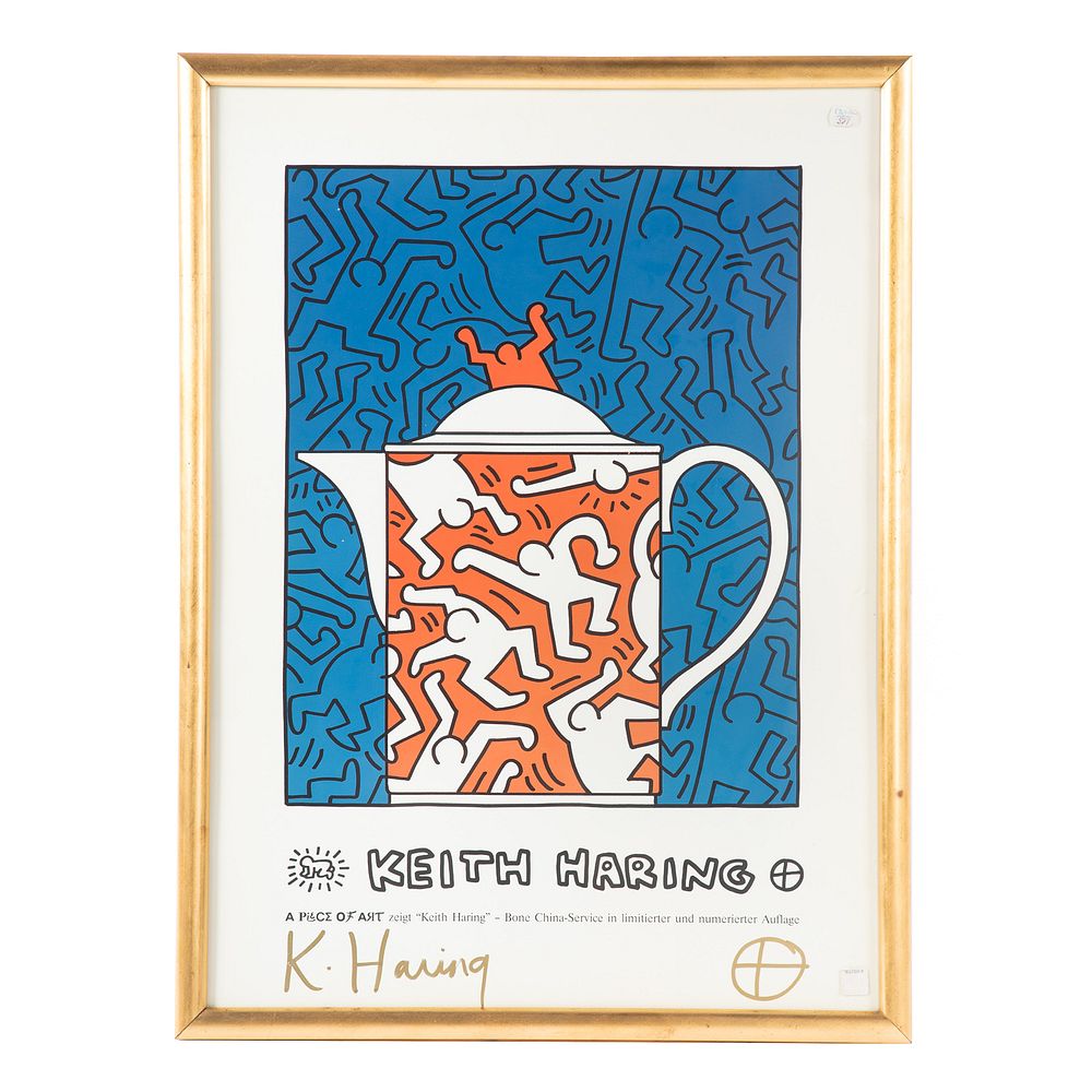 Appraisal: Keith Haring A Piece of Art Signed Offset Litho American