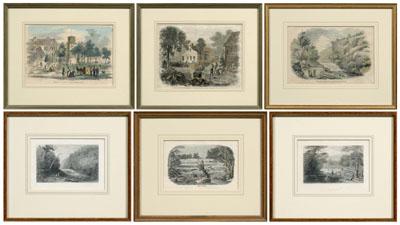 Appraisal: Six framed Georgia prints View of Tallulah Falls-Ladore Cascade Pictures