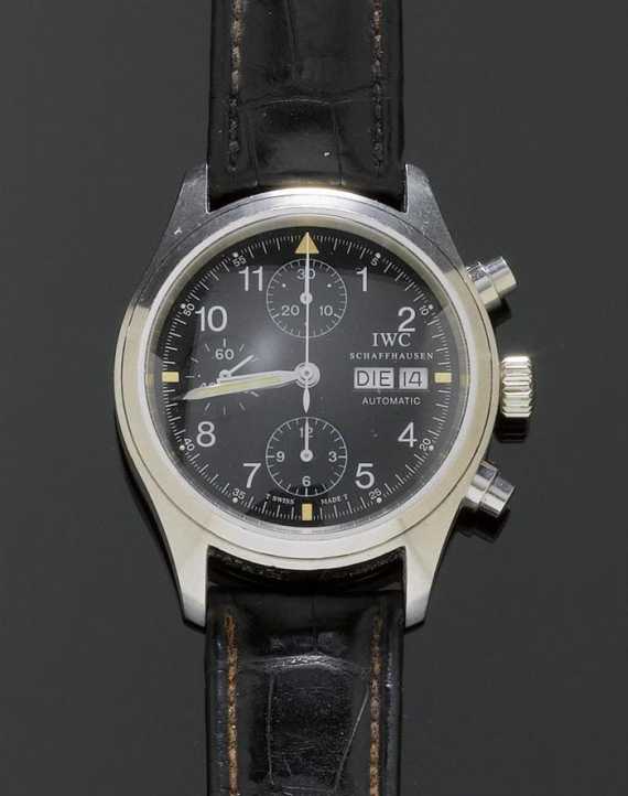 Appraisal: PILOT WATCH CHRONO-AUTOMATIC IWC s Steel Ref Matte-polished case No