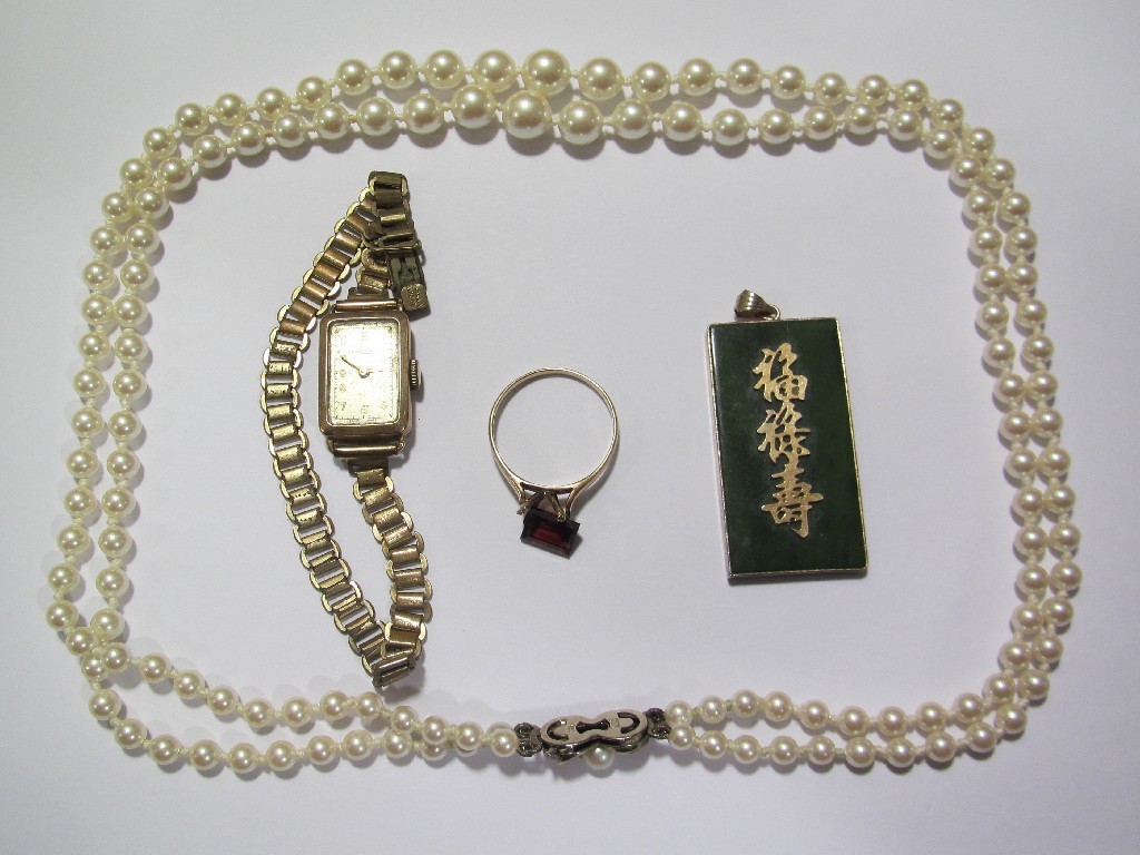 Appraisal: Lot comprising ladies ct gold cased Avia wrist watch with