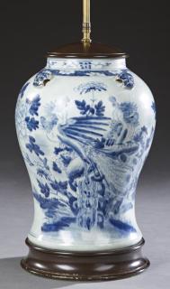 Appraisal: Large Chinese Baluster Vase th c with integra Large Chinese