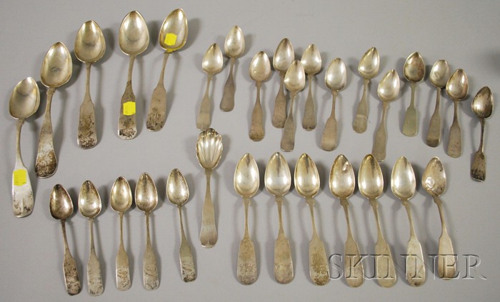 Appraisal: Approximately Thirty-one American Coin Silver Spoons some sets makers include