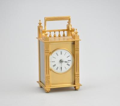 Appraisal: An American Empire Style Gilt Brass Carriage Clock With a