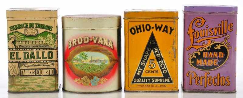 Appraisal: Lot of Cigar Tins Description Colorful lot includes El Dallo