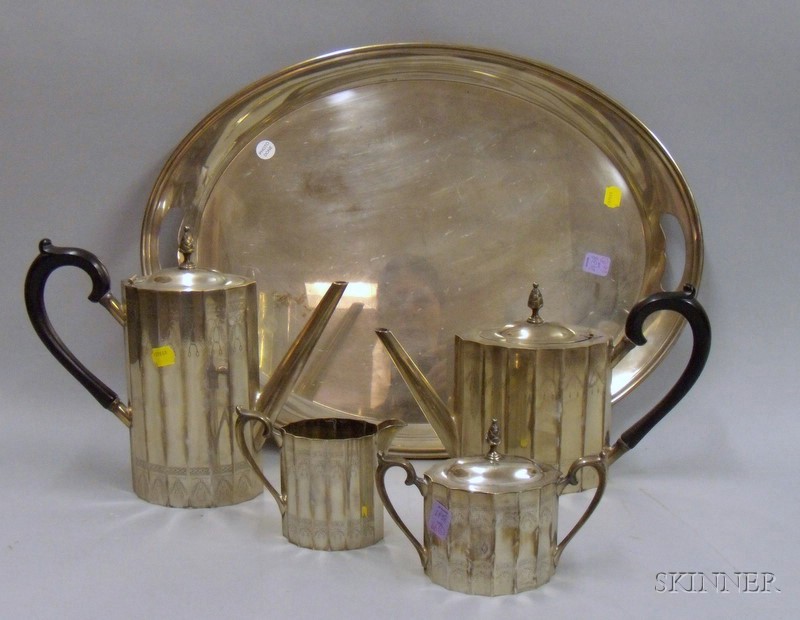 Appraisal: Lunt Four-piece Revere-style Silver Plate Tea Coffee Service sold with