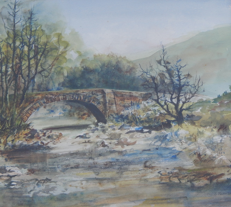 Appraisal: Brian Pearson thC Bishopdale Whalley Bridge watercolour signed and titled