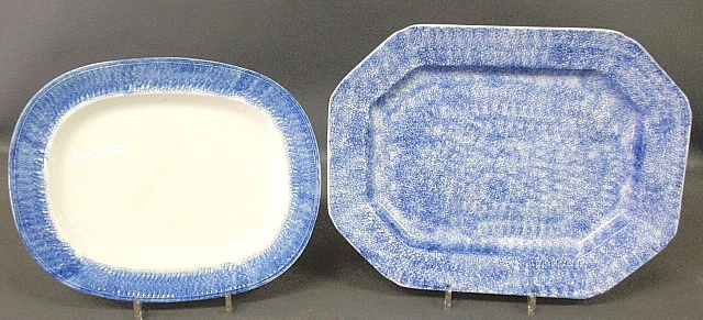 Appraisal: - Two spatterware platters th c x x -