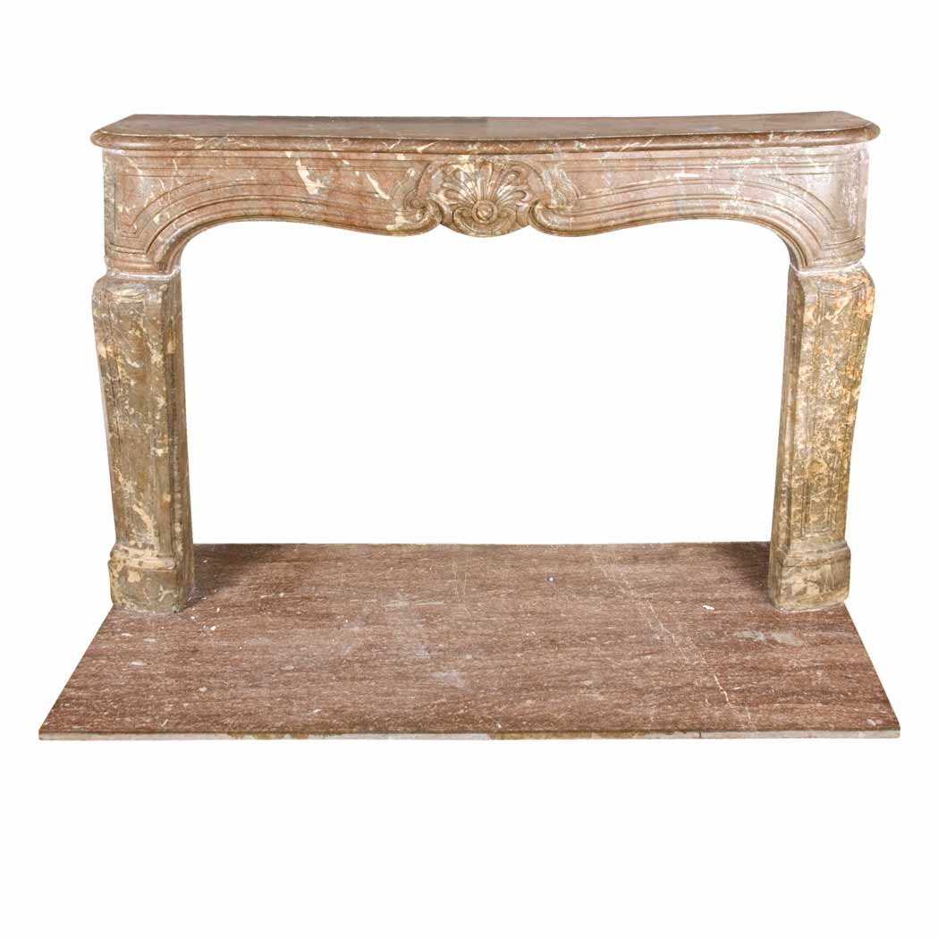 Appraisal: Louis XV Marble Fire Surround th th Century The molded