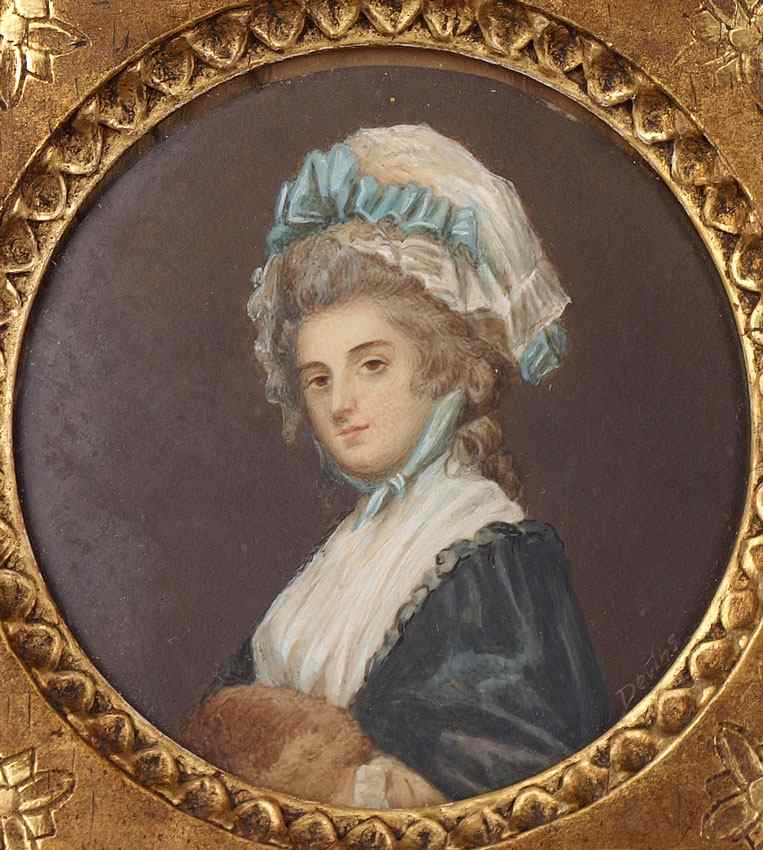 Appraisal: MINIATURE PORTRAIT PAINTING ON IVORY OF A YOUNG BEAUTY IN