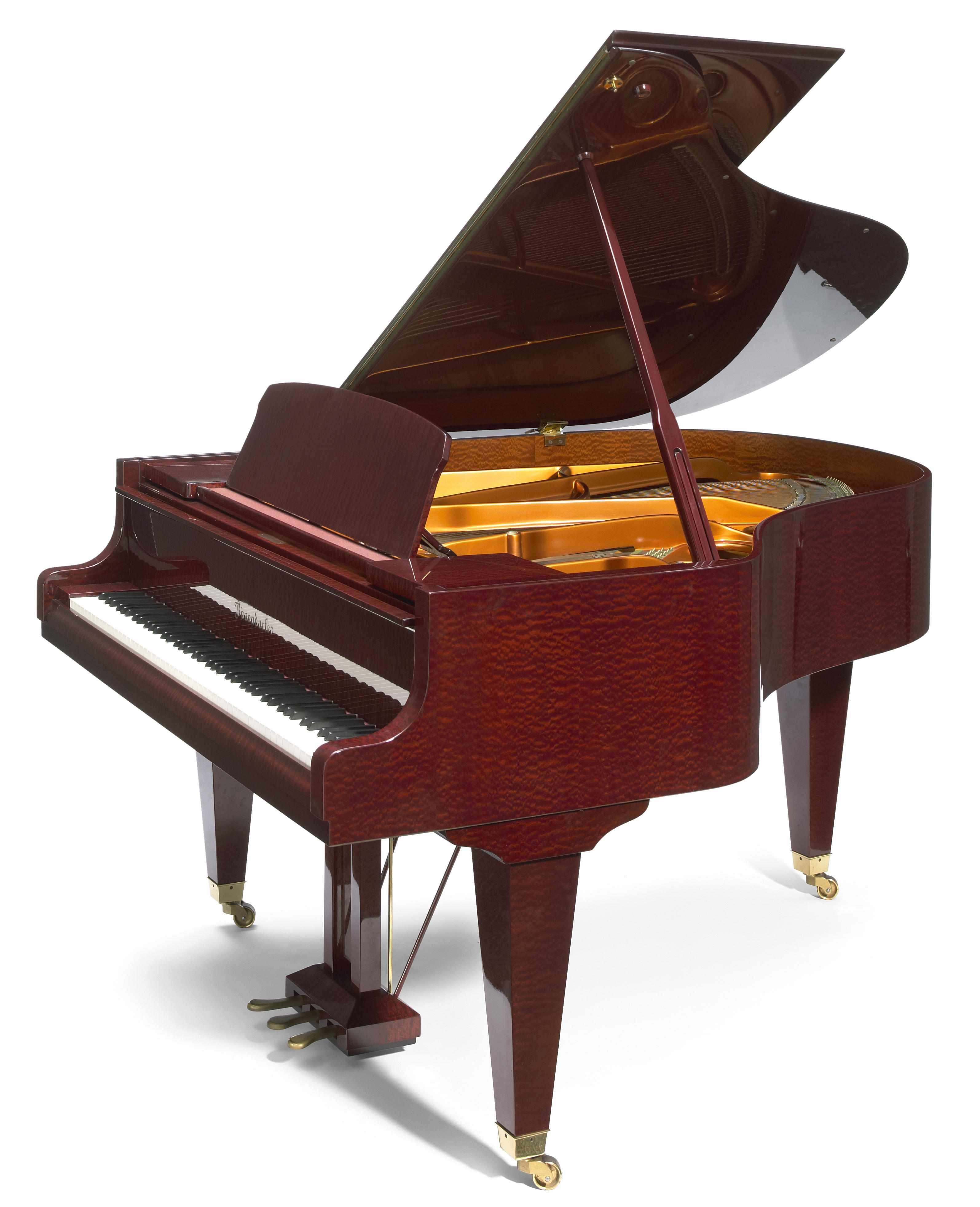 Appraisal: A Bsendorfer custom fiddleback mahogany baby grand piano model circa